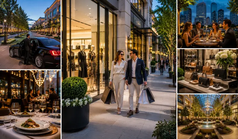 Luxury shopping and fine dining tour in Houston featuring designer boutiques, upscale restaurants, and exclusive experiences.